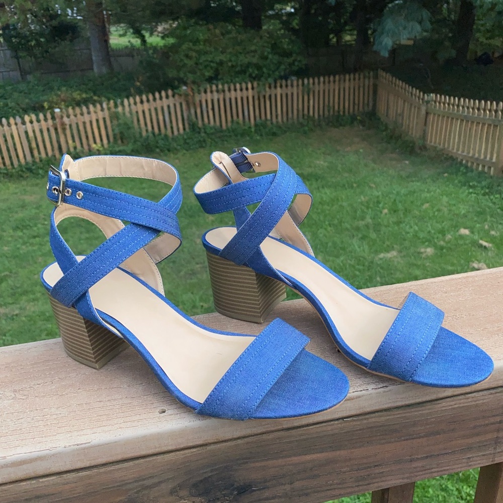 Apt. 9 Blue and Tan Sandals